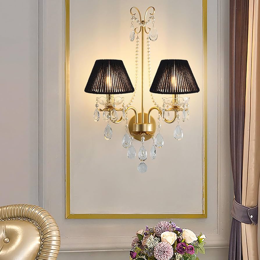 Set of 2 clip on lamp shade mini lamp shades Stylish bell